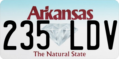 AR license plate 235LDV
