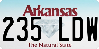 AR license plate 235LDW