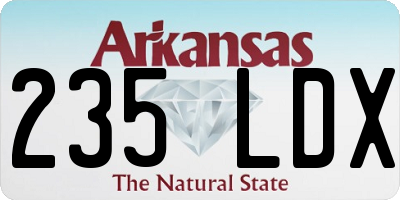 AR license plate 235LDX