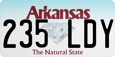 AR license plate 235LDY