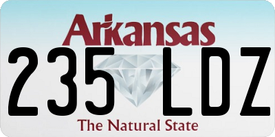 AR license plate 235LDZ