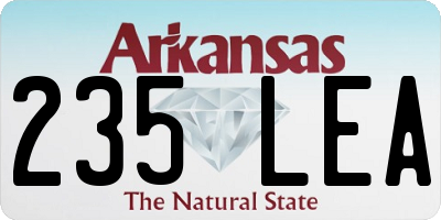 AR license plate 235LEA