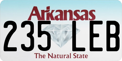 AR license plate 235LEB