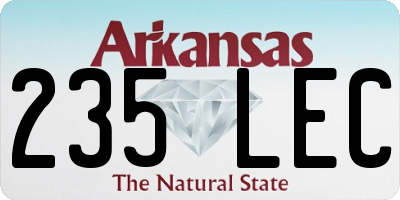 AR license plate 235LEC