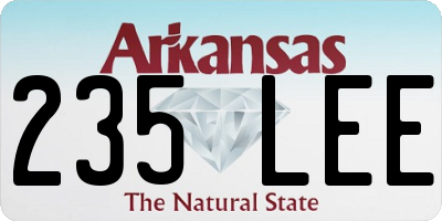 AR license plate 235LEE