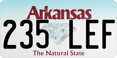 AR license plate 235LEF