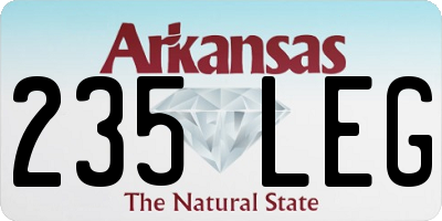AR license plate 235LEG