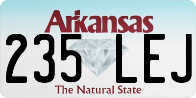 AR license plate 235LEJ