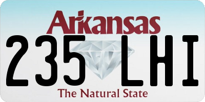 AR license plate 235LHI