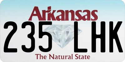 AR license plate 235LHK