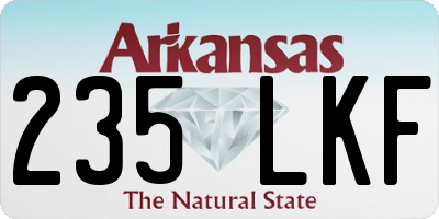 AR license plate 235LKF