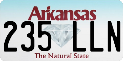 AR license plate 235LLN