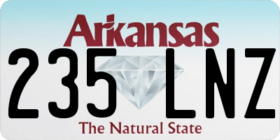 AR license plate 235LNZ