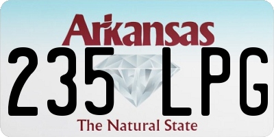 AR license plate 235LPG