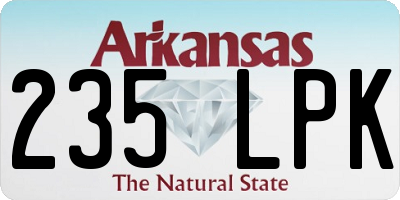 AR license plate 235LPK