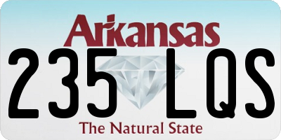 AR license plate 235LQS
