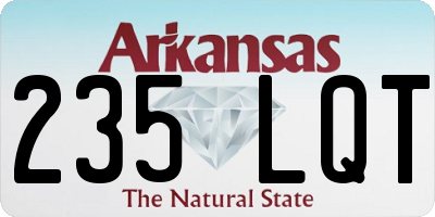 AR license plate 235LQT