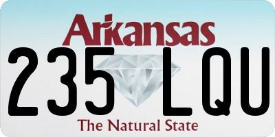 AR license plate 235LQU