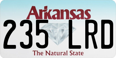 AR license plate 235LRD
