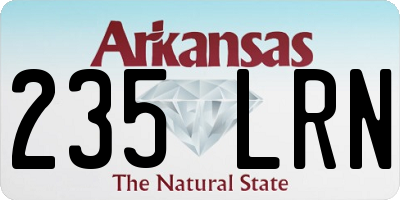 AR license plate 235LRN