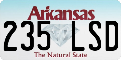 AR license plate 235LSD