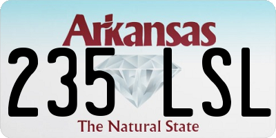 AR license plate 235LSL