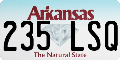 AR license plate 235LSQ
