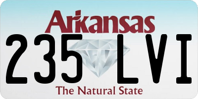 AR license plate 235LVI