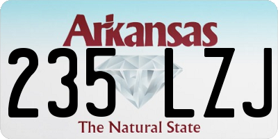 AR license plate 235LZJ
