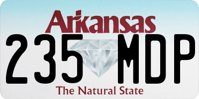 AR license plate 235MDP