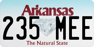 AR license plate 235MEE