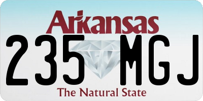 AR license plate 235MGJ