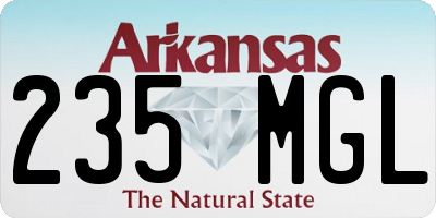 AR license plate 235MGL