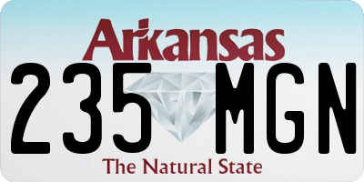 AR license plate 235MGN