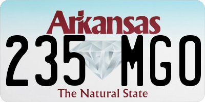 AR license plate 235MGO