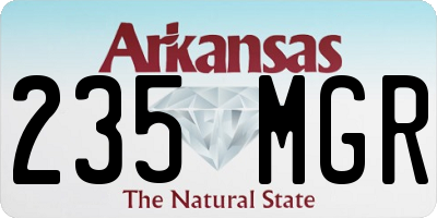 AR license plate 235MGR