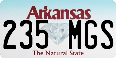 AR license plate 235MGS