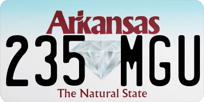 AR license plate 235MGU