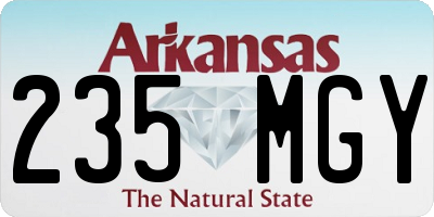 AR license plate 235MGY