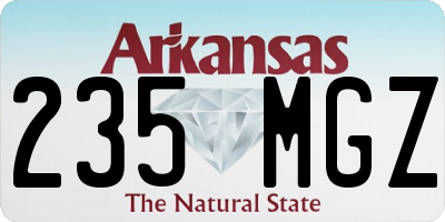 AR license plate 235MGZ