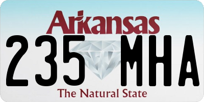 AR license plate 235MHA