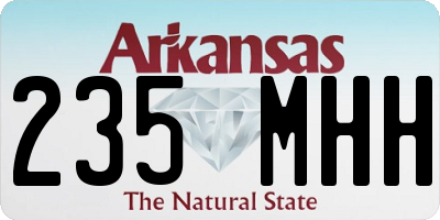 AR license plate 235MHH