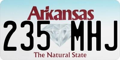 AR license plate 235MHJ