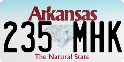 AR license plate 235MHK