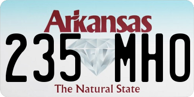 AR license plate 235MHO