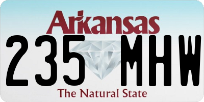 AR license plate 235MHW