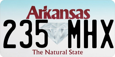 AR license plate 235MHX