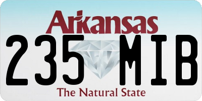 AR license plate 235MIB