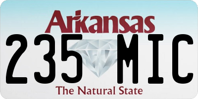 AR license plate 235MIC