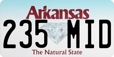AR license plate 235MID